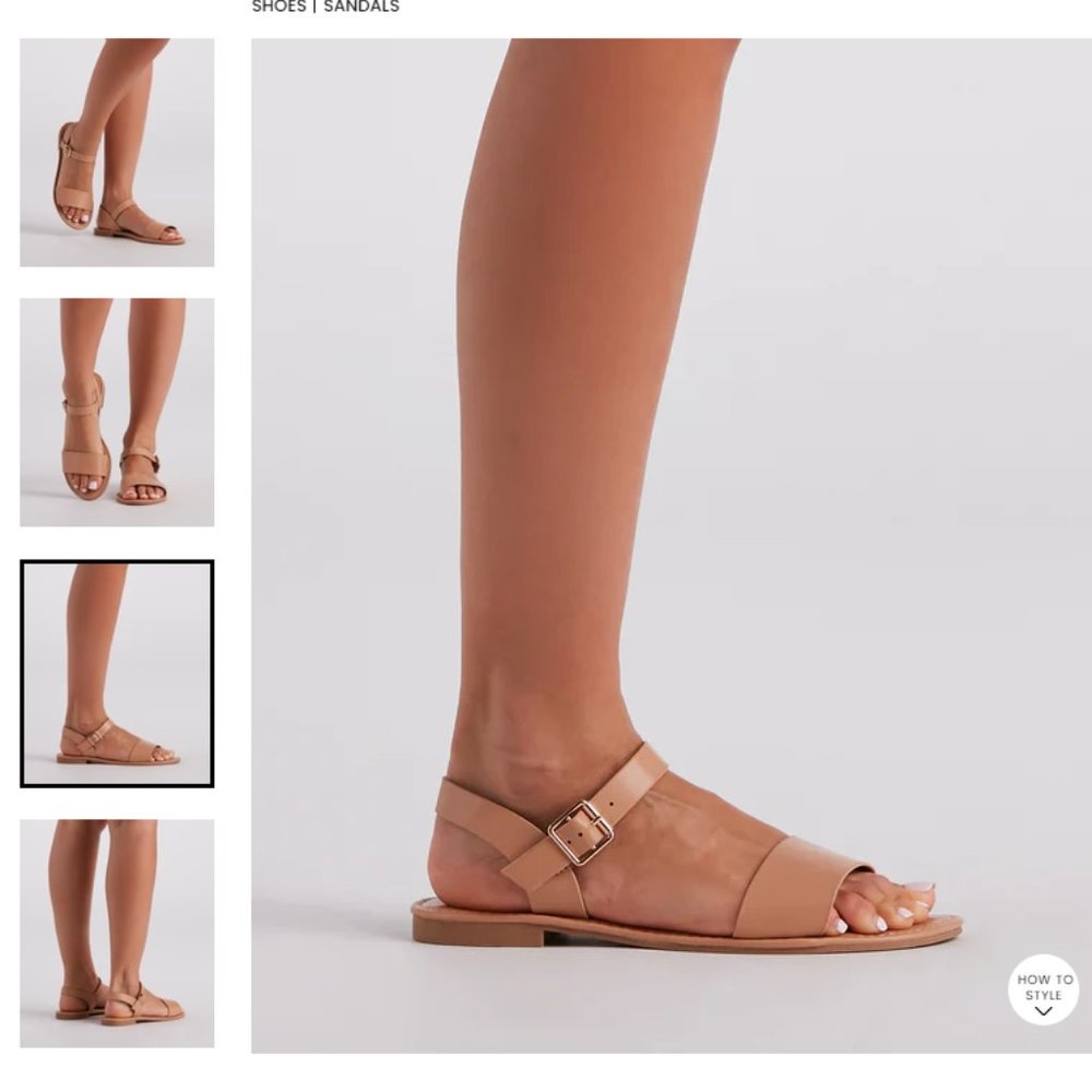 WINDSOR Basic Strap Sandals NWT